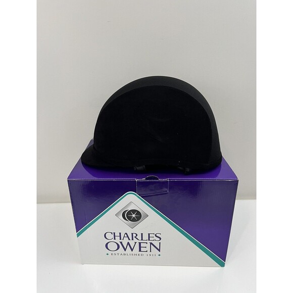 Charles Owen V8 Riding Helmet - 7 3/8- BLACK & SILVER - Brand NEW in Box - Picture 8 of 12